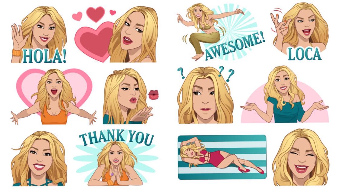 Shakira lança pacote de stickers para o Viber messenger