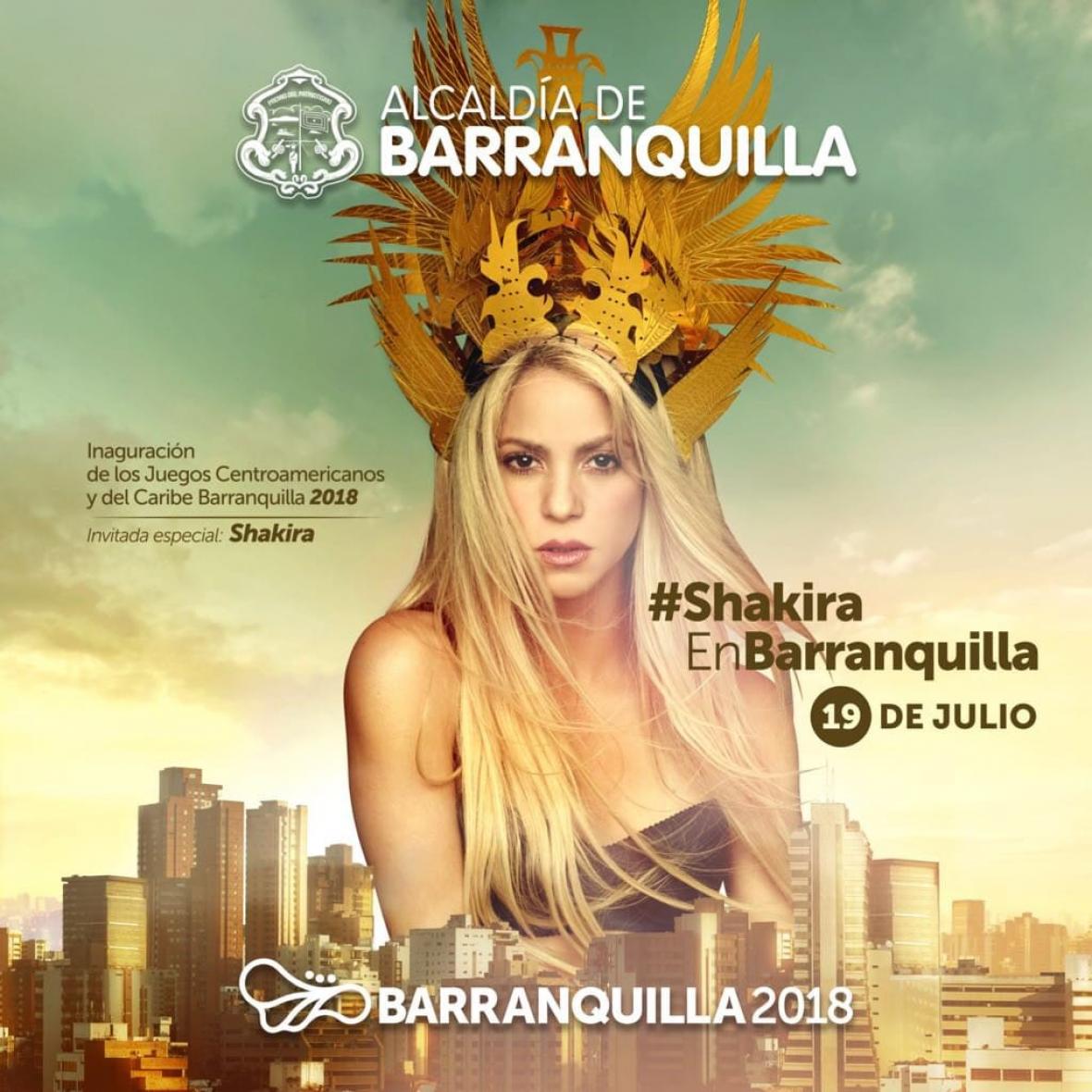 Shakira estará na inauguração dos Jogos da América Central e do Caribe em Barranquilla