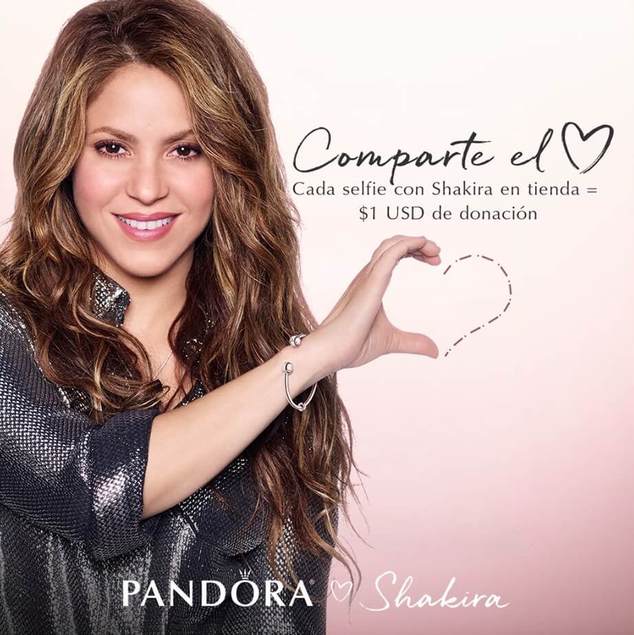 Compartilhe o coração, doe sua selfie com Shakira