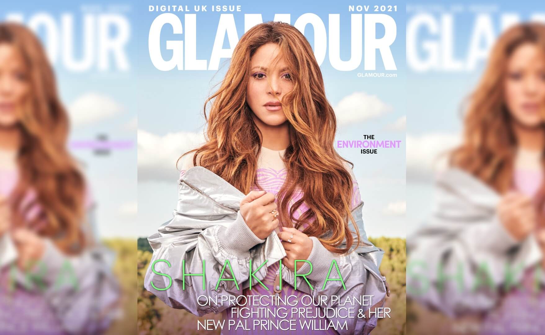 Shakira estampa capa da Revista Glamour de novembro no Reino Unido