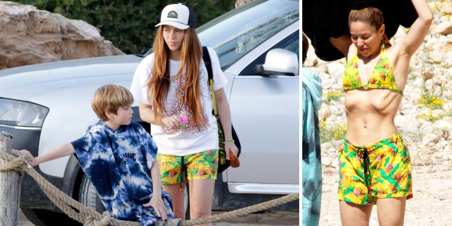 Confira novas fotos de Shakira em Ibiza com Milan e Sasha