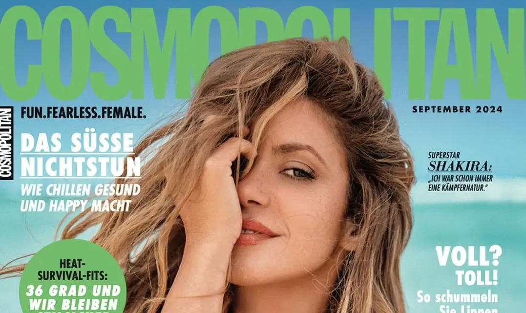 Shakira Estampa a Capa da Revista Cosmopolitan Alemanha